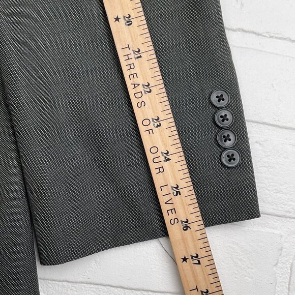 Jos A Bank Blazer Men 43R Gray Reda 1865 Super 110s Wool Classic Career Jacket - Picture 11 of 14